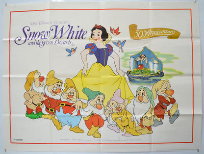 Snow White And The Seven Dwarfs (50th Anniversary re-release poster)Original Quad Poster - Film Poster - Movie Poster