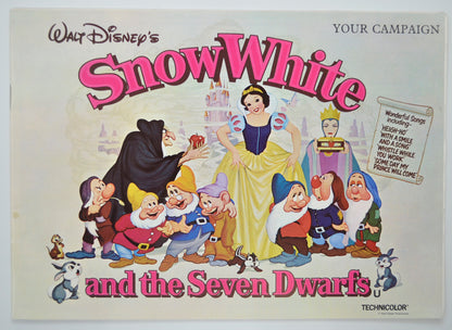 Snow White And The Seven Dwarfs Original 20 Page Cinema Exhibitors Campaign Pressbook (UK)