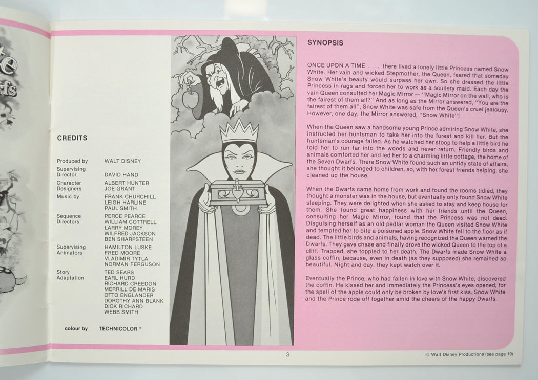 SNOW WHITE AND THE SEVEN DWARFS Cinema Exhibitors Campaign Pressbook - INSIDE 