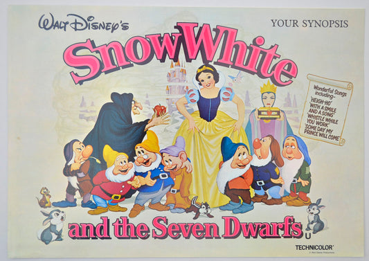 Snow White And The Seven Dwarfs Original Cinema Exhibitors Synopsis / Credits Booklet (UK)