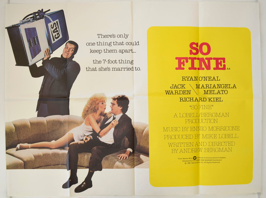 So Fine Original Quad Poster - Film Poster - Movie Poster  