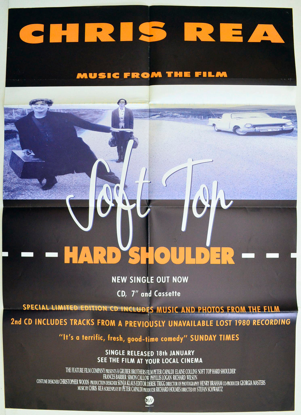 Soft Top Hard Shoulder  (Soundtrack Advertising Poster)   Original Double Crown Poster - Film Poster - Movie Poster 