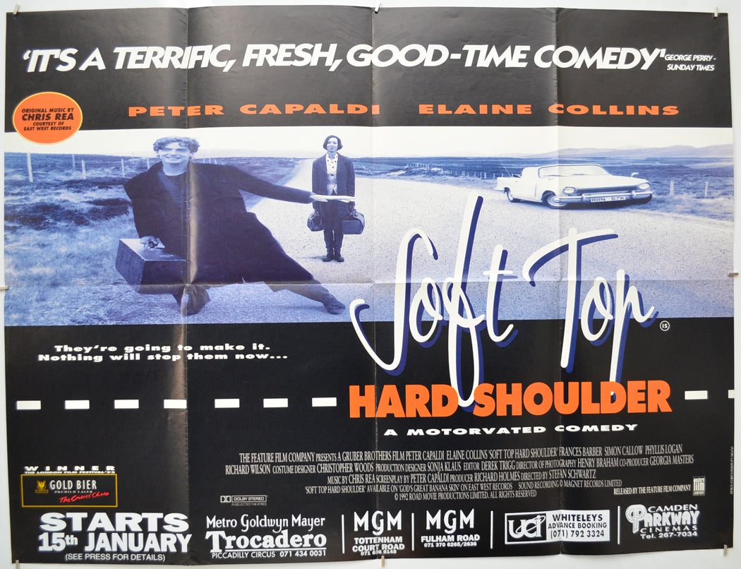 Soft Top Hard Shoulder Original Quad Poster - Film Poster - Movie Poster  