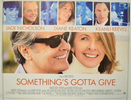 Something's Gotta Give  Original Quad Poster - Film Poster - Movie Poster