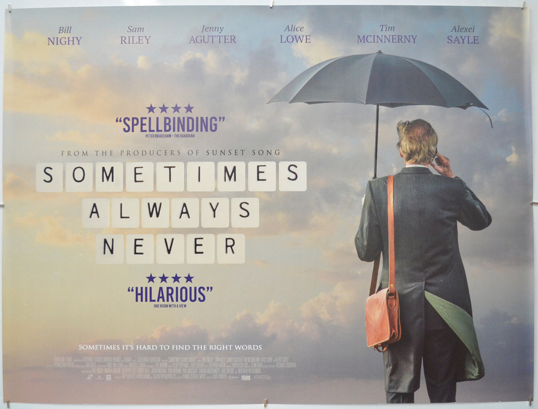 Sometimes Always Never - Original Quad Poster - Film Poster - Movie Poster