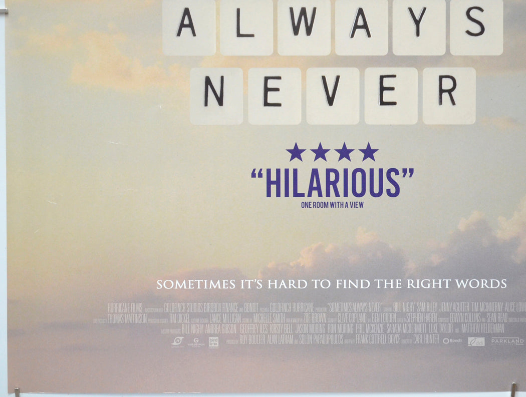 SOMETIMES ALWAYS NEVER (Bottom Left) Cinema Quad Movie Poster 