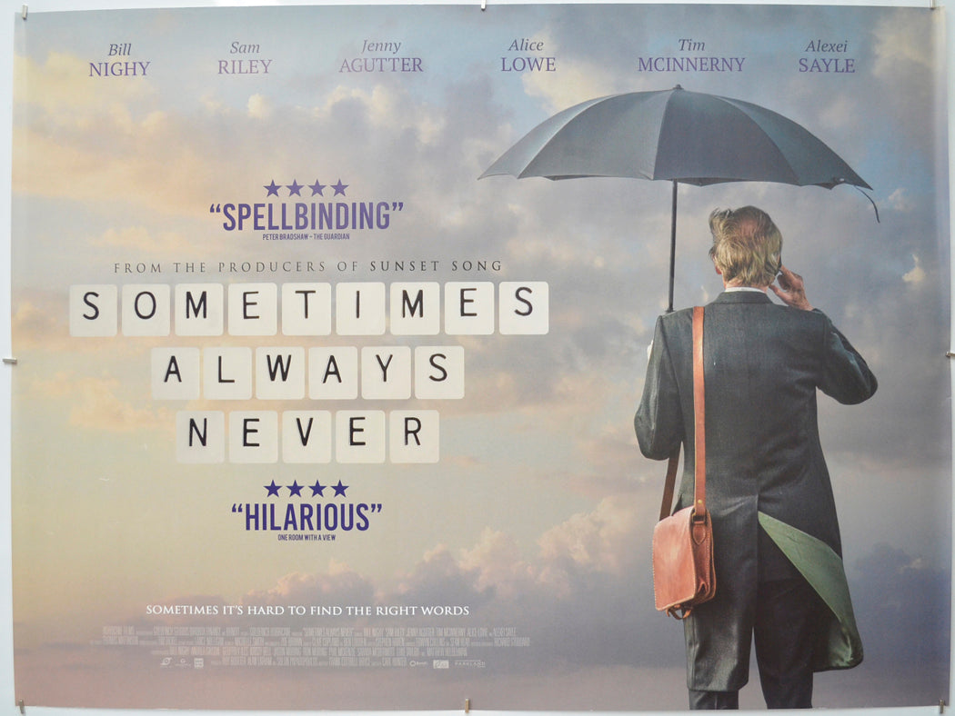 Sometimes Always Never - Original Quad Poster - Film Poster - Movie Poster