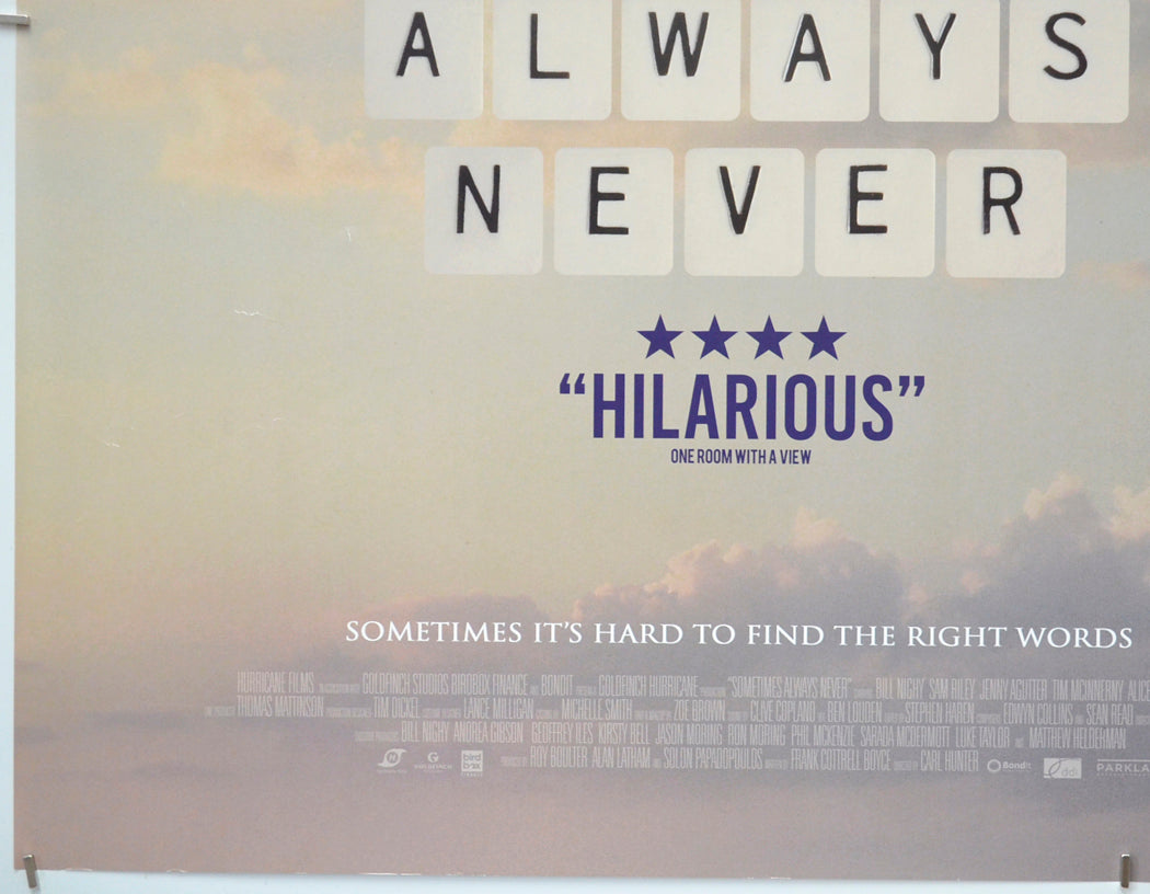 SOMETIMES ALWAYS NEVER (Bottom Left) Cinema Quad Movie Poster 