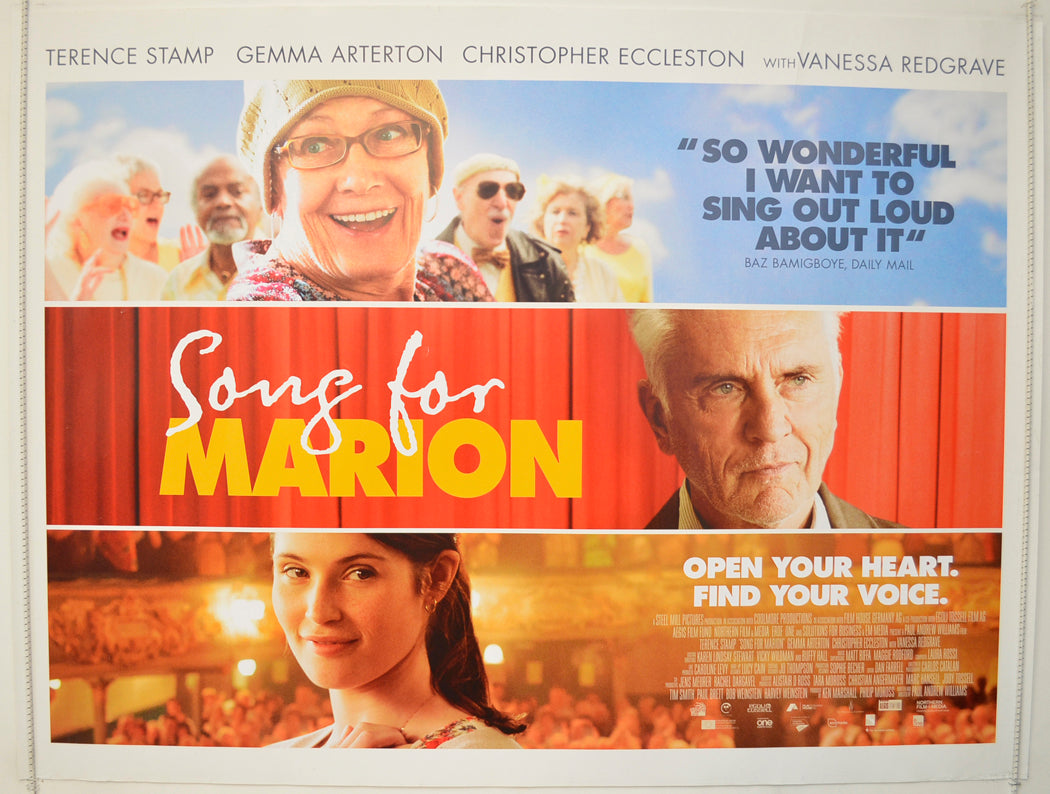 Song For Marion Original Quad Poster - Film Poster - Movie Poster  