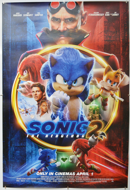 Sonic The Hedgehog 2 Original One Sheet Poster - Film Poster - Movie Poster