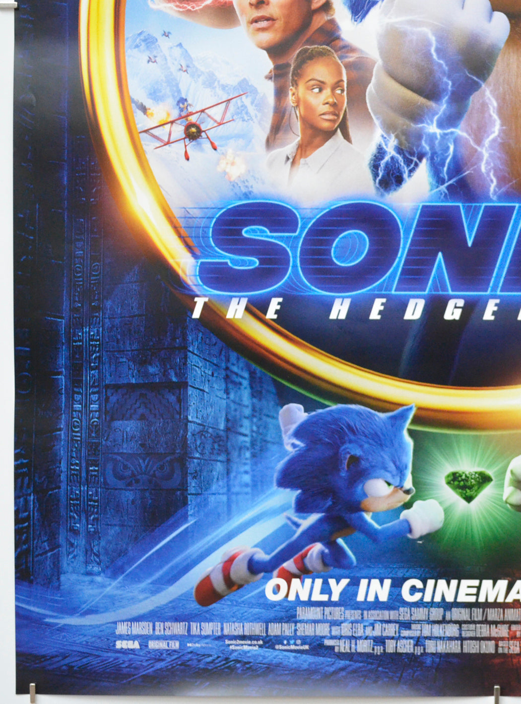 SONIC THE HEDGEHOG 2 (Bottom Left) Cinema One Sheet Movie Poster 