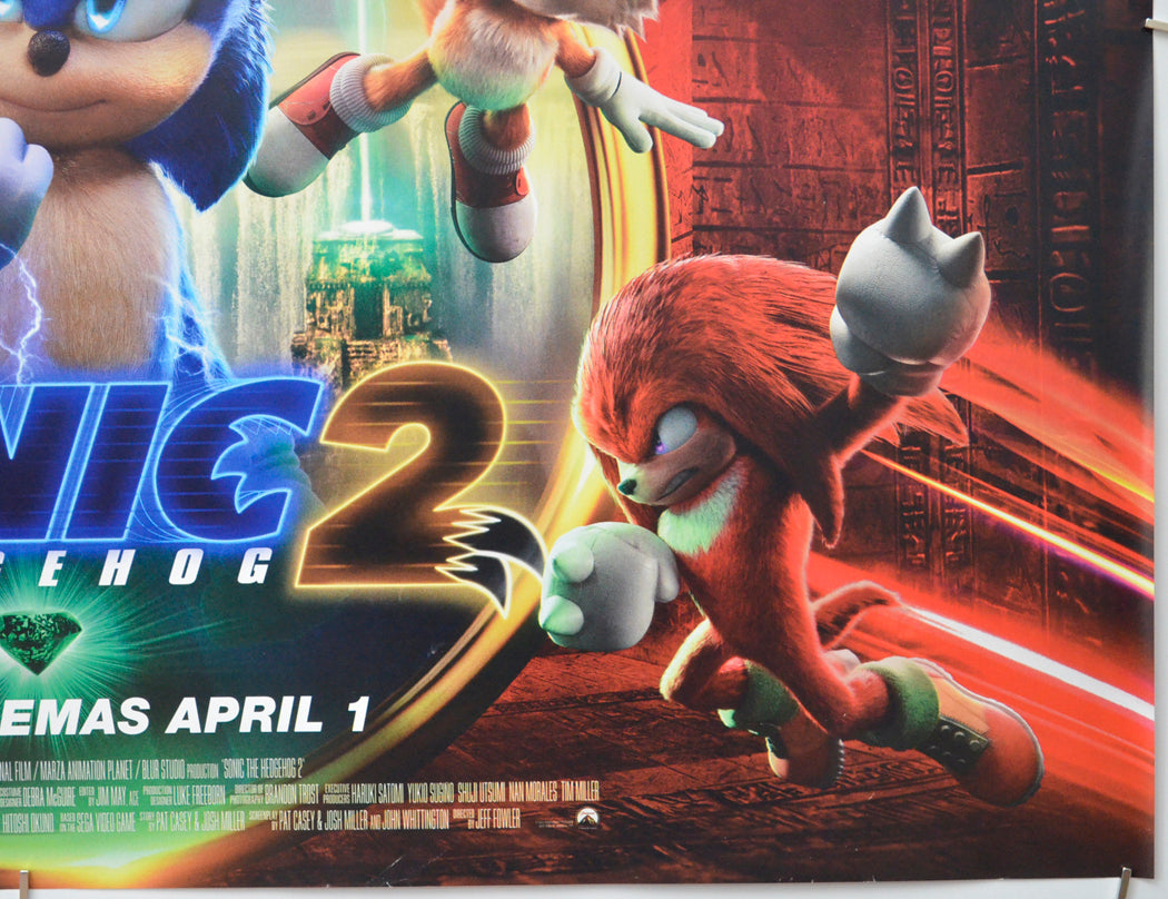 SONIC THE HEDGEHOG 2 (Bottom Right) Cinema Quad Movie Poster 