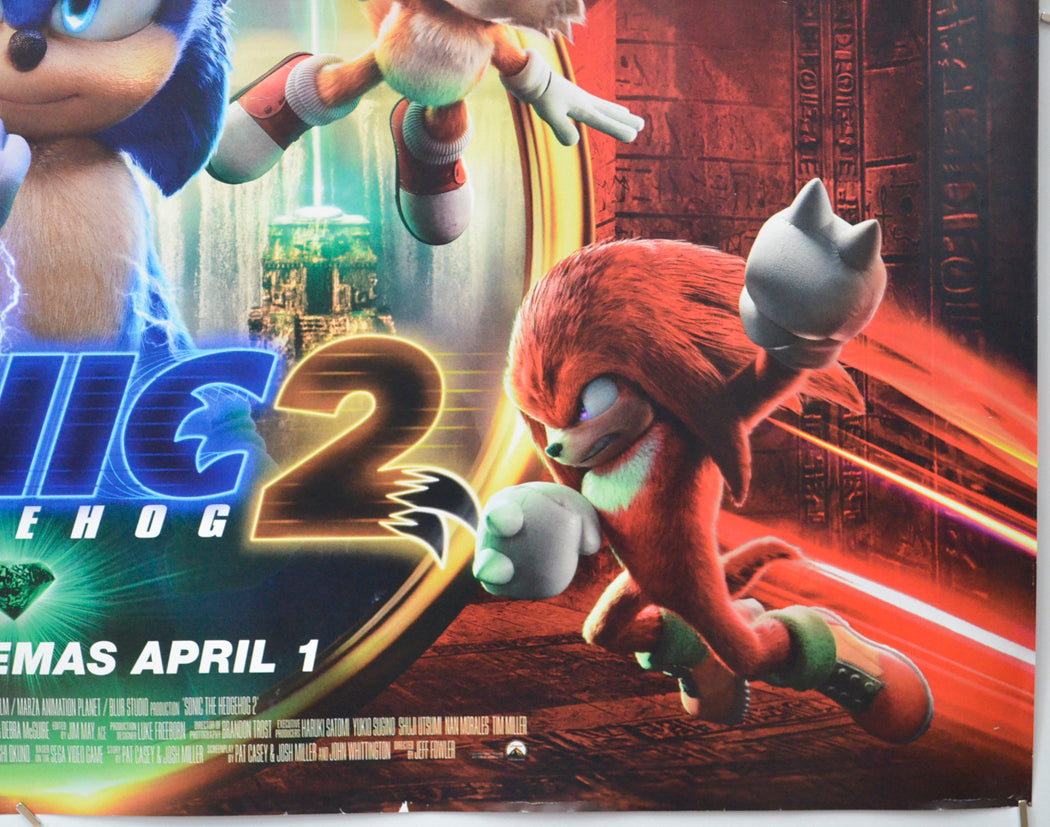 SONIC THE HEDGEHOG 2 (Bottom Right) Cinema Quad Movie Poster 