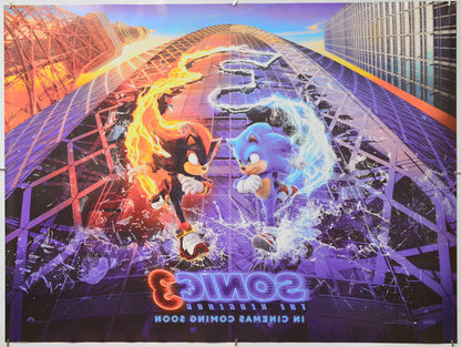 Sonic The Hedgehog 3 (Back) Cinema Quad Movie Poster 