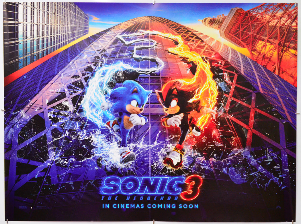 Sonic The Hedgehog 3 - Original Quad Poster - Film Poster - Movie Poster