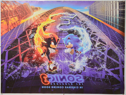 Sonic The Hedgehog 3 (Back) Cinema Quad Movie Poster 