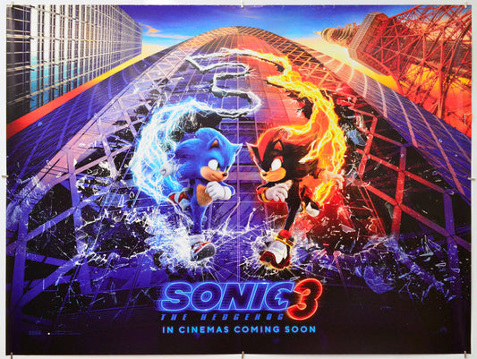 Sonic The Hedgehog 3 - Original Quad Poster - Film Poster - Movie Poster