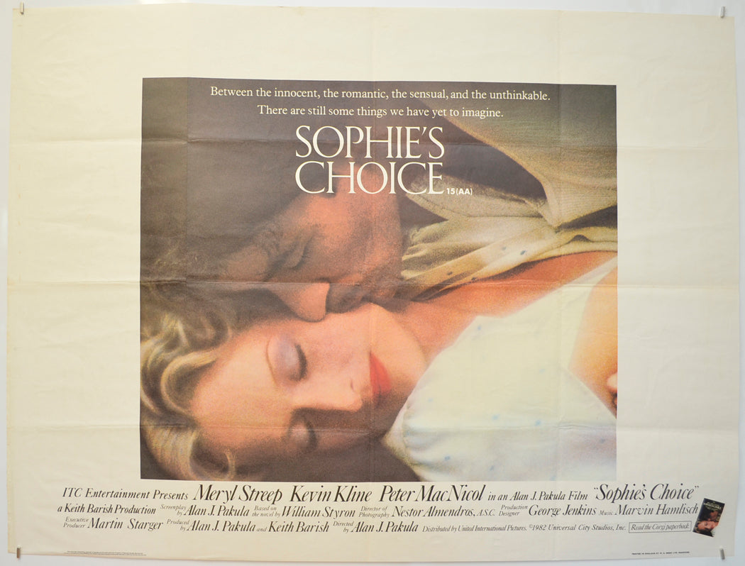 Sophie's Choice  Original Quad Poster - Film Poster - Movie Poster