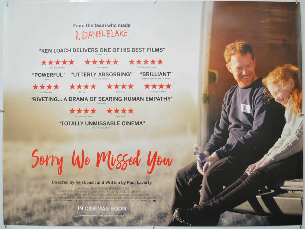 Sorry We Missed You - Original Quad Poster - Film Poster - Movie Poster