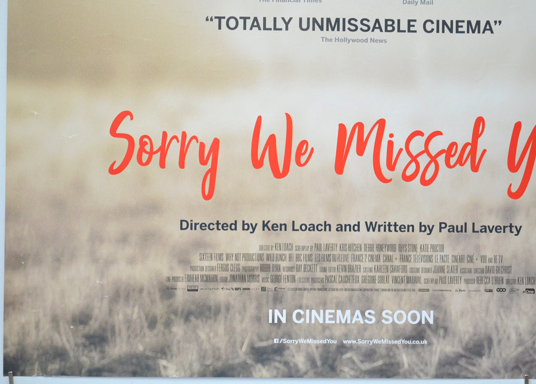 SORRY WE MISSED YOU (Bottom Left) Cinema Quad Movie Poster 