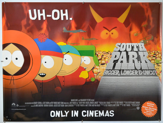 South Park : Bigger, Longer And Uncut - Original Quad Poster - Film Poster - Movie Poster