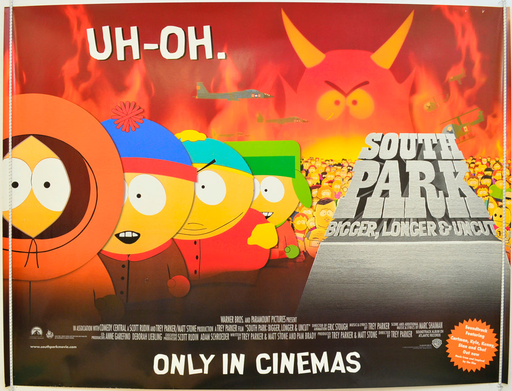 South Park : Bigger, Longer And Uncut Original Quad Poster - Film Poster - Movie Poster  