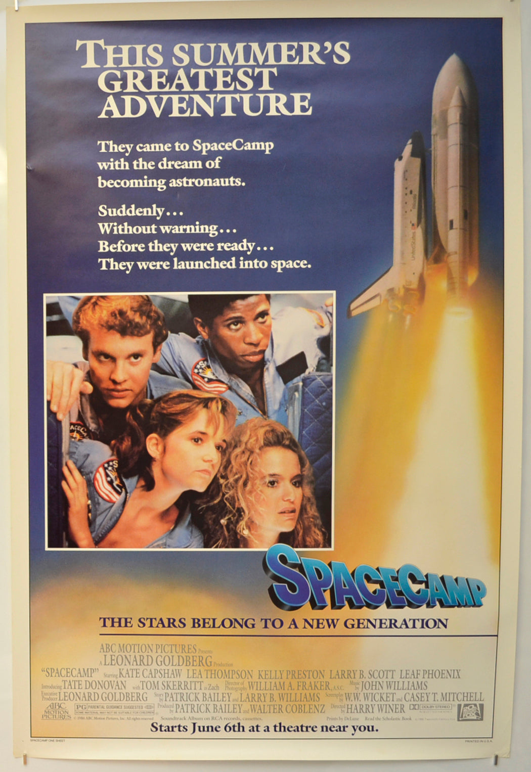 Space Camp  Original One Sheet Poster - Film Poster - Movie Poster