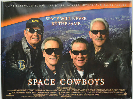 Space Cowboys Original Quad Poster - Film Poster - Movie Poster