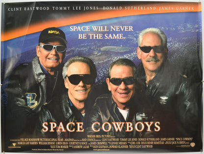 Space Cowboys Original Quad Poster - Film Poster - Movie Poster