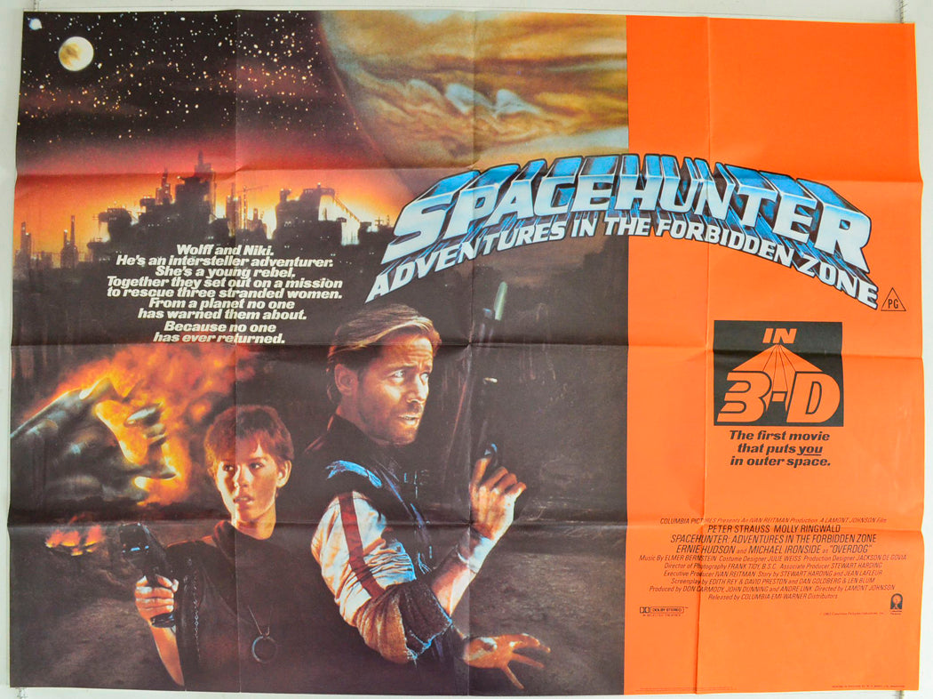 Spacehunter : Adventures In The Forbidden Zone Original British Quad Poster - Film Poster - Movie Poster 