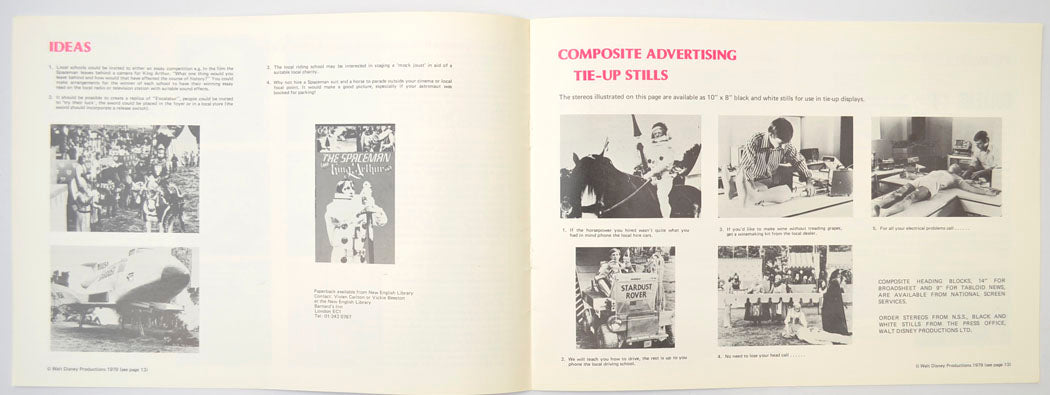 THE SPACEMAN AND KING ARTHUR Cinema Exhibitors Campaign Press Book - INSIDE 