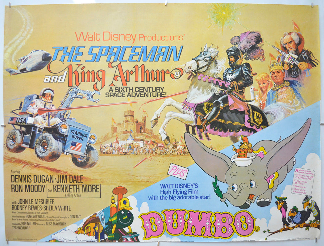 Spaceman And King Arthur / Dumbo Original Quad Poster - Film Poster - Movie Poster