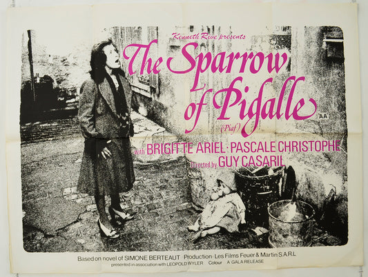 The Sparrow Of Pigalle  (a.k.a. Piaf: The Early Years)   Original Quad Poster - Film Poster - Movie Poster 