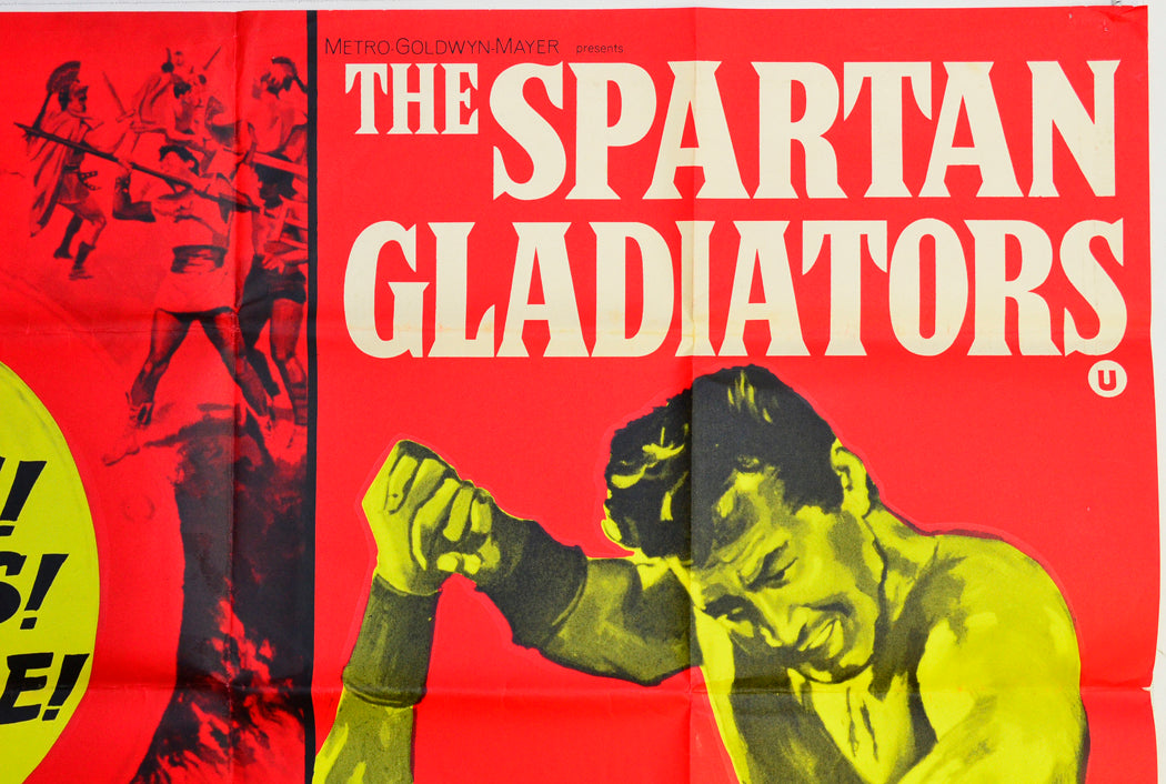 THE SPARTAN GLADIATORS (Top Right) Cinema Quad Movie Poster 