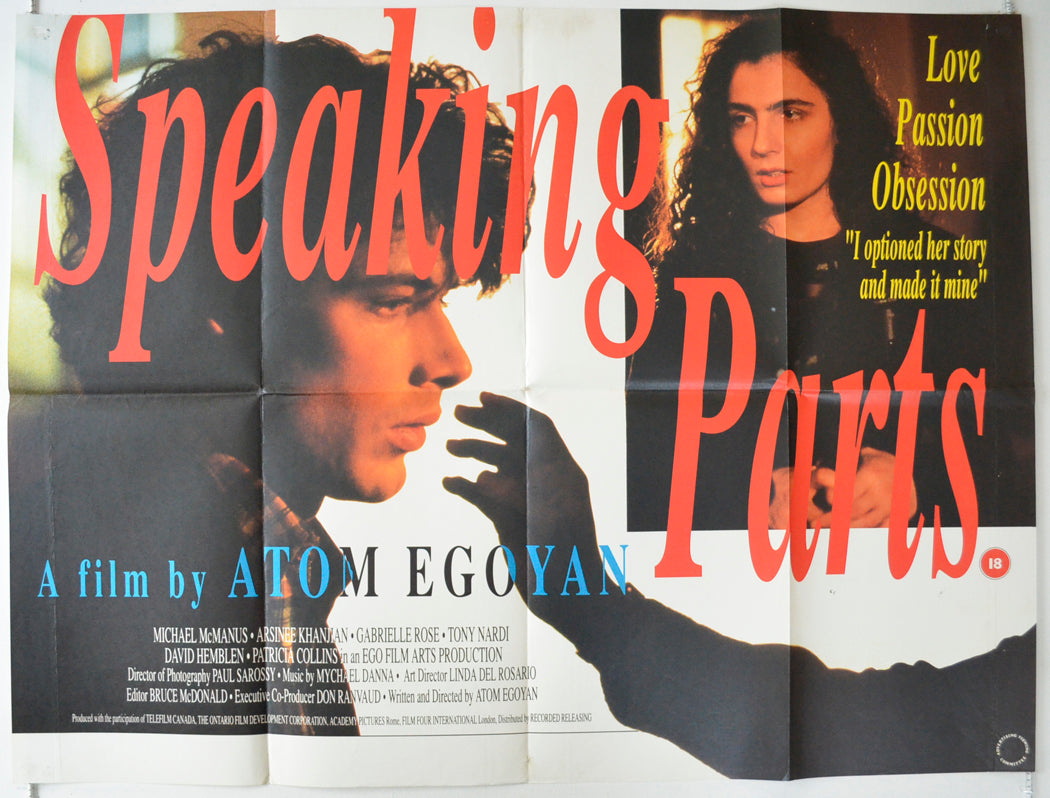 Speaking Parts Original Quad Poster - Film Poster - Movie Poster  