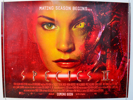 Species II   (Teaser / Advance Version) Original British Quad Poster - Film Poster - Movie Poster