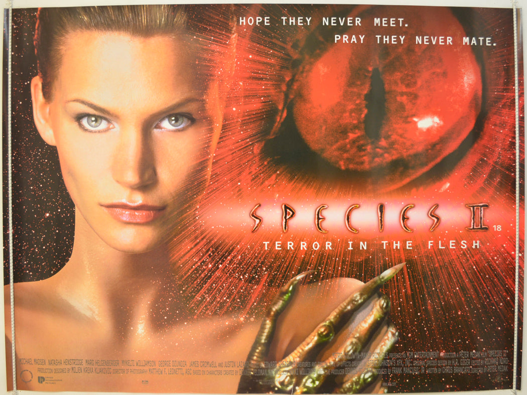 Species II  Original Quad Poster - Film Poster - Movie Poster 