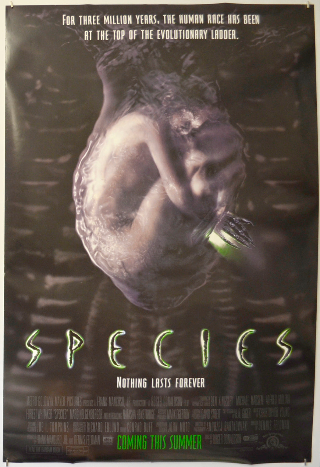 Species  (Teaser / Advance Version)   Original One Sheet Poster - Film Poster - Movie Poster