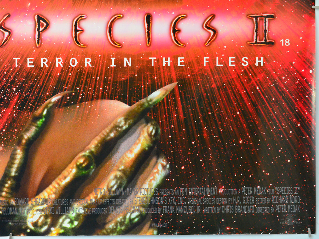 Species II (Bottom Right) Cinema Quad Movie Poster 