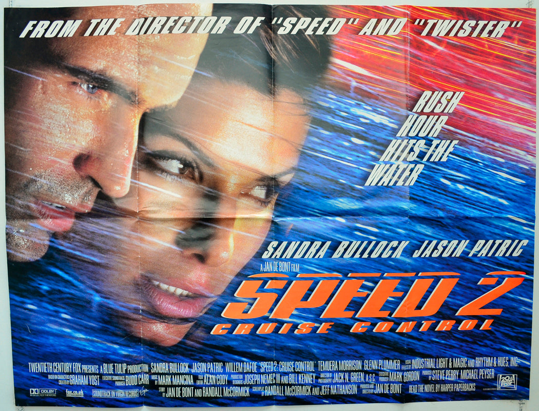 Speed 2 : Cruise Control Original Quad Poster - Film Poster - Movie Poster  