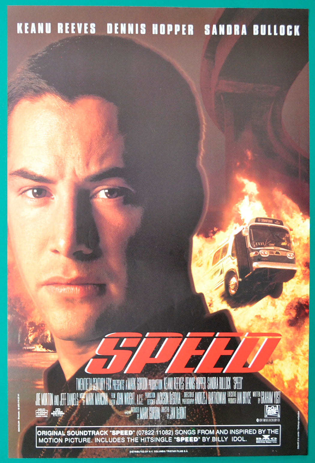 Speed  Original Belgian Poster - Film Poster - Movie Poster