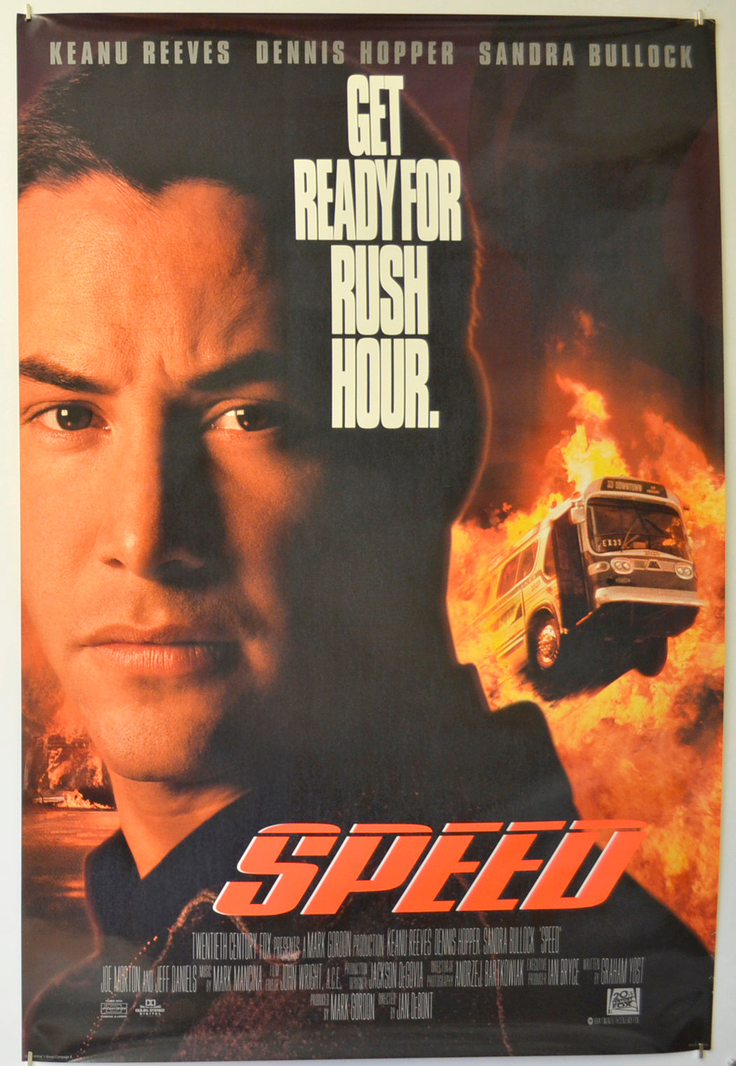 Speed Original One Sheet Poster - Film Poster - Movie Poster  