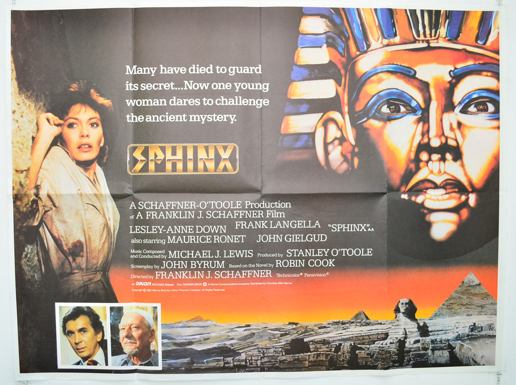 Sphinx Original Quad Poster - Film Poster - Movie Poster  