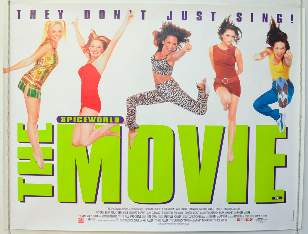 Spiceworld : The Movie  Original British Quad Poster - Film Poster - Movie Poster