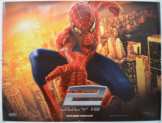 Spider-Man 2 (Teaser / Advance Version 1)  Original Quad Poster - Film Poster - Movie Poster