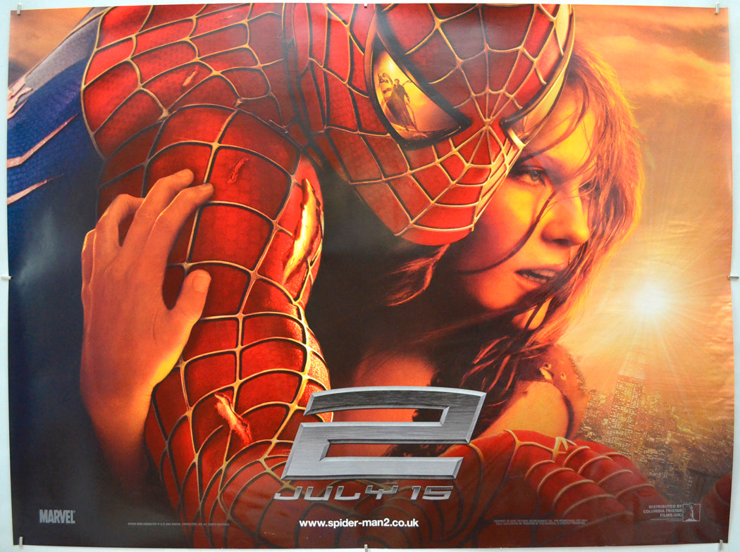 Spider-Man 2 (Teaser / Advance Version 3)  Original Quad Poster - Film Poster - Movie Poster