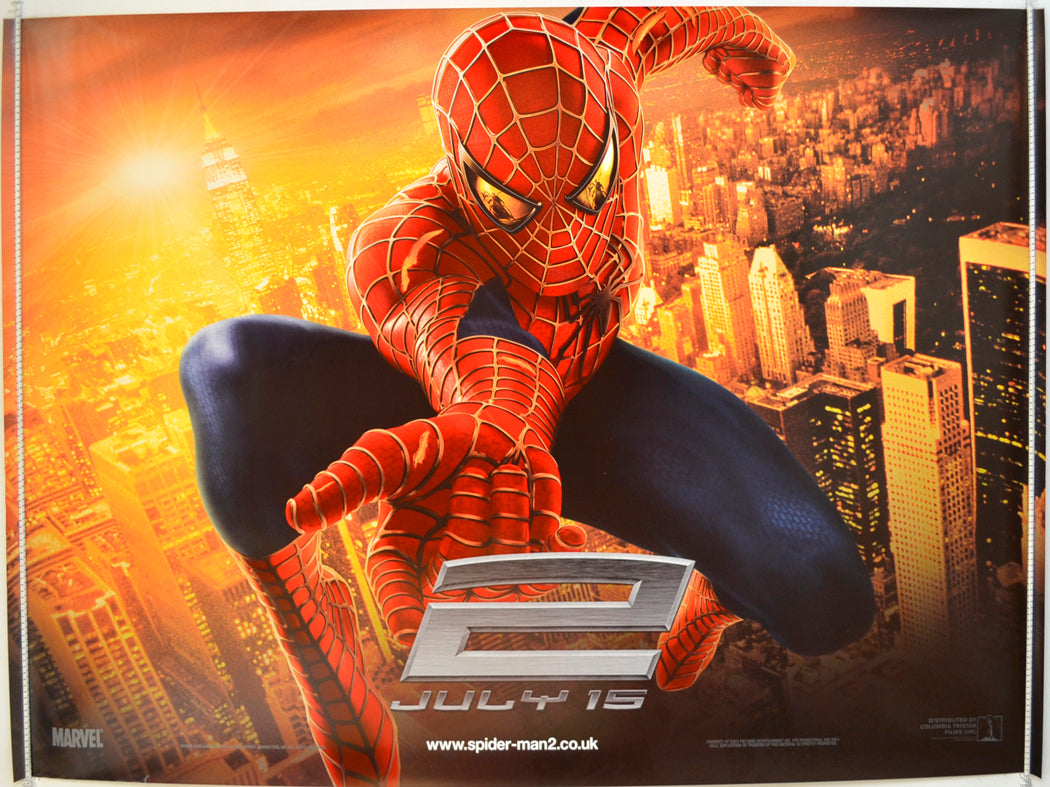 Spider-Man 2  (Teaser / Advance Version 1)  Original Quad Poster - Film Poster - Movie Poster 