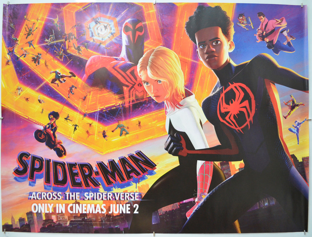 Spider-man: Across The Spider-verse Original Quad Poster - Film Poster - Movie Poster 