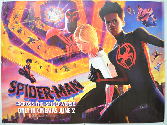 Spider-man: Across The Spider-verse Original Quad Poster - Film Poster - Movie Poster 