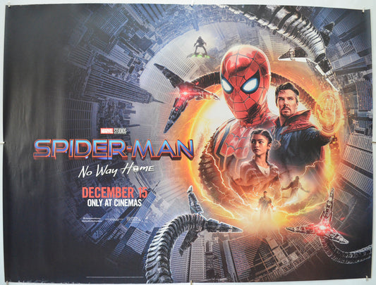 Spider-man: No Way Home (Teaser / Advance Version) Original Quad Poster - Film Poster - Movie Poster  